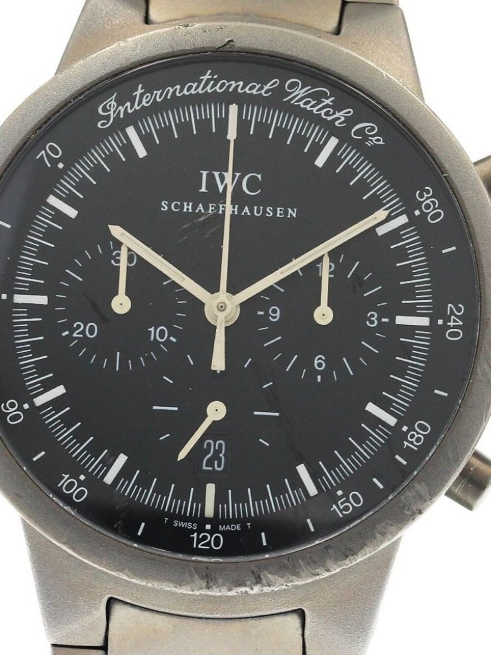 IWC SCHAFFHAUSEN GST IW372701 Date Chronograph Black Dial Quartz Men's _942001